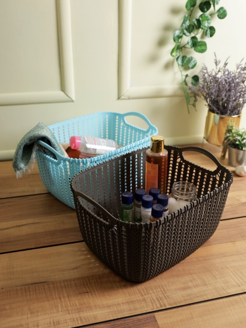 

House Of Accessories Brown & Green Pack of 2 Desk Organiser