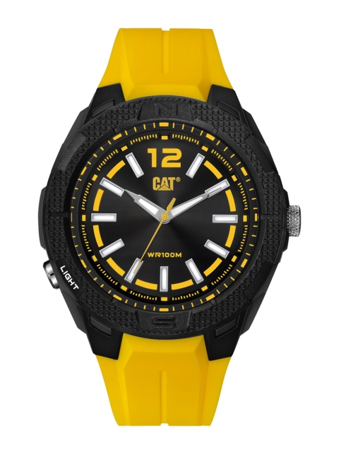 

CAT Men Black Brass Dial & Yellow Straps Analogue Watch P9.160.27.127