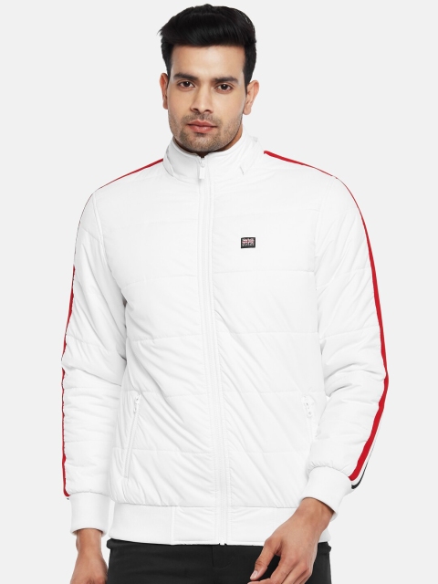 

BYFORD by Pantaloons Men White & Red Bomber Jacket