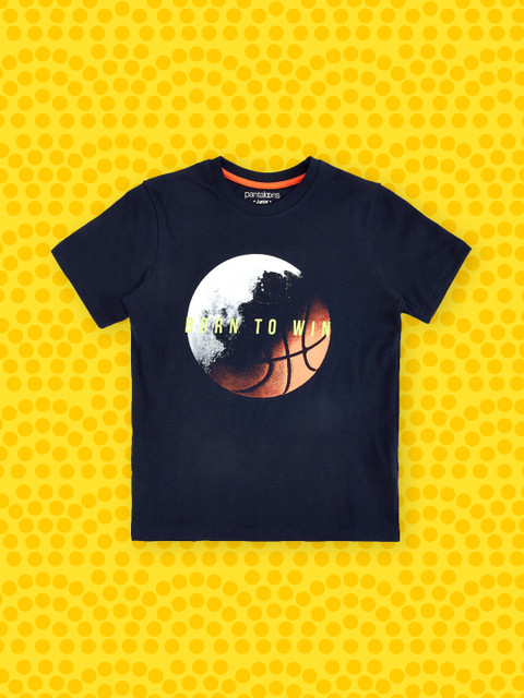

Pantaloons Junior Boys Navy Blue Printed T-shirt