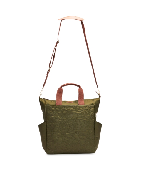 

Chumbak Olive Green Oversized Shopper Handheld Bag with Quilted
