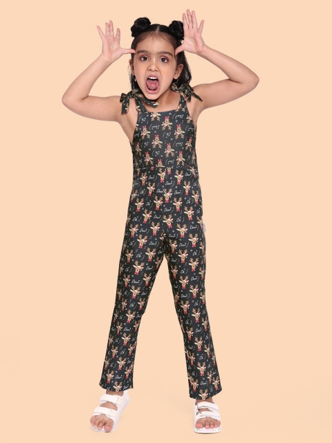 

Yuvraah Girls Multicoloured Printed Basic Jumpsuit, Multi