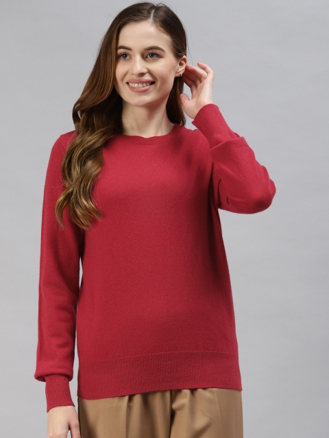

Marks & Spencer Women Red Cashmere Pullover