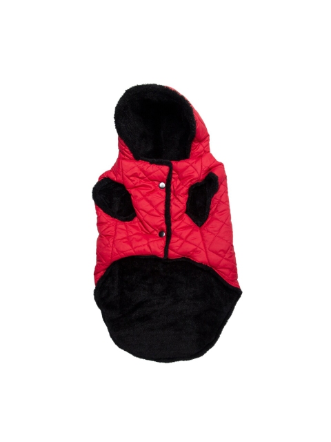 

Lulala Red & Black Quilted Hoodie Dog Jacket