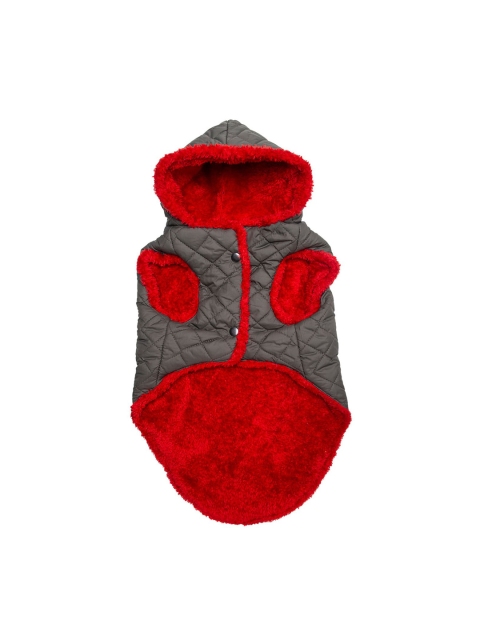 

Lulala Red & Olive Fleece Lining Dog Vest