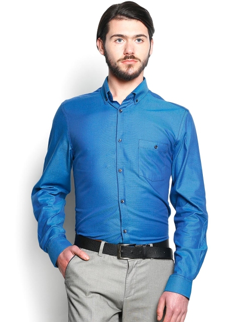 

Blackberrys Men Blue Slim Fit Solid Formal Shirt