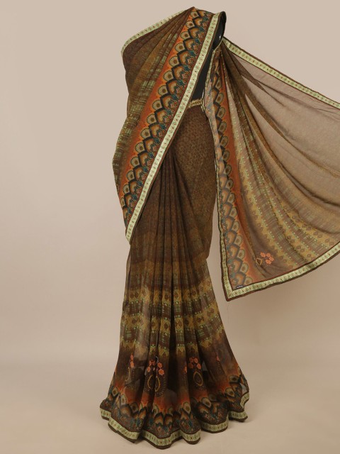 

Pothys Green & Brown Saree