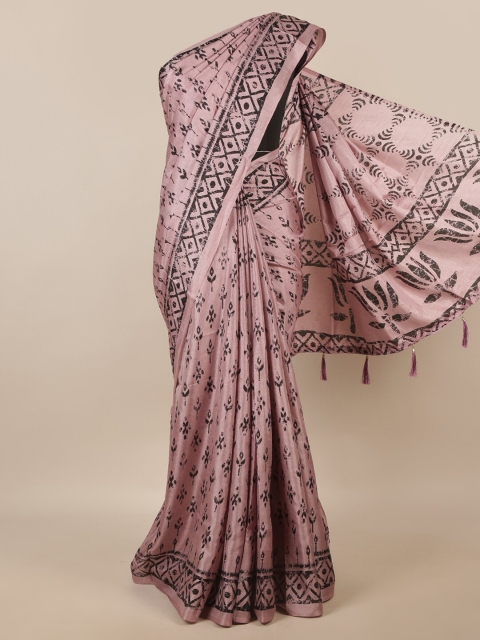 

Pothys Purple & Black Printed Saree