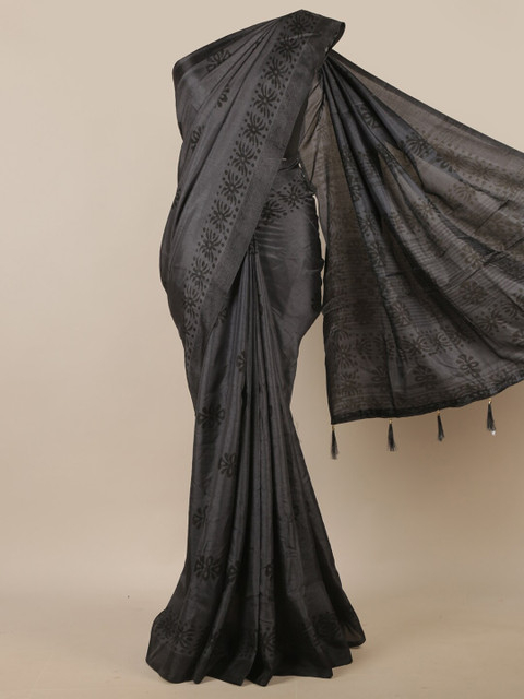 

Pothys Grey & Black Woven Design Saree