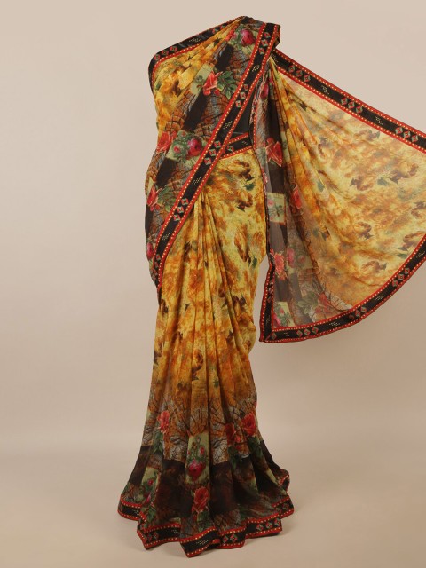 

Pothys Yellow & Black Floral Saree