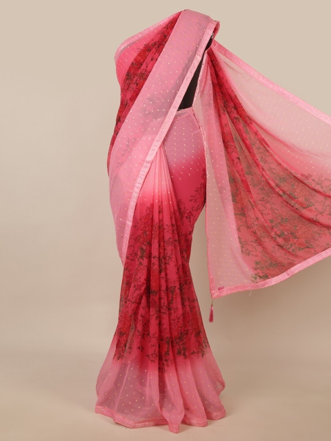 

Pothys Pink Floral Printed Saree