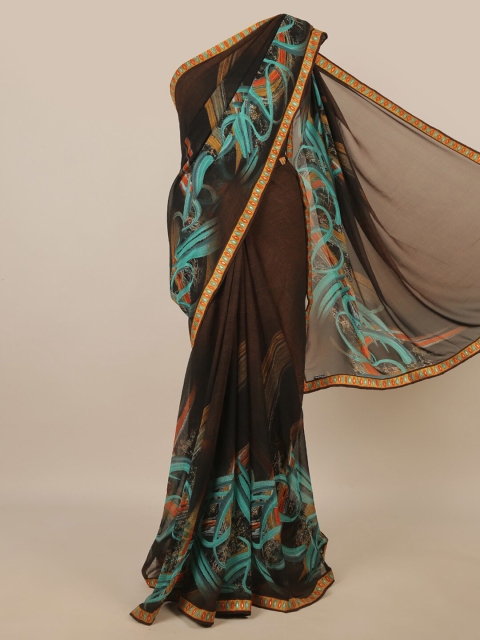 

Pothys Brown & Orange Printed Saree