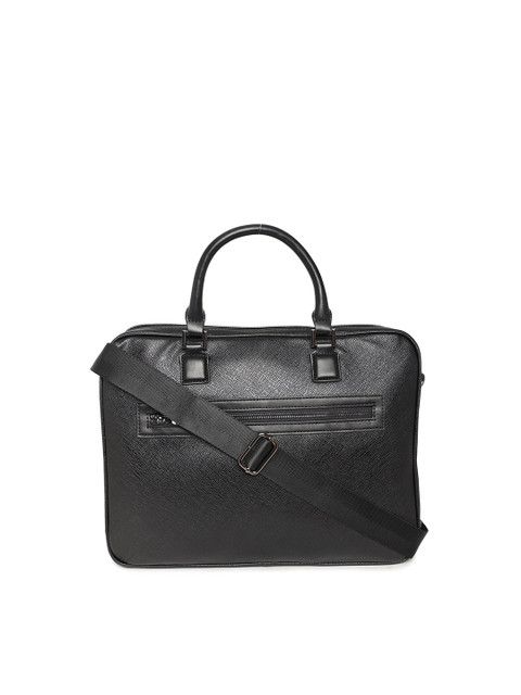 

ALDO Men Black Textured Laptop Bag