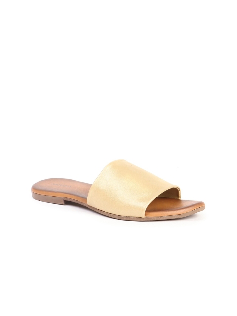 

FOREVER 21 Women Gold-Toned Solid Open Toe Sandals