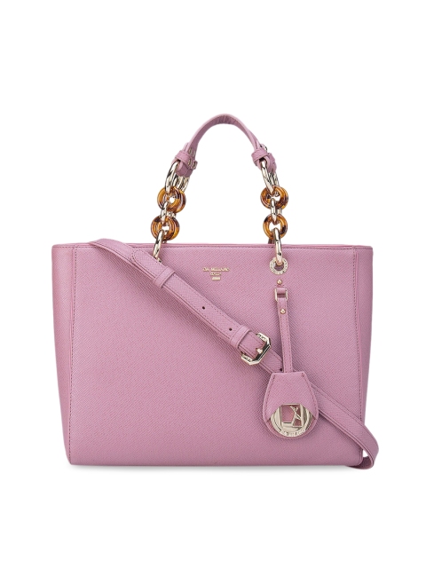 

Da Milano Pink Leather Structured Handheld Bag