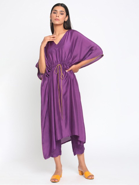 

trueBrowns Women Purple Silk Tunic