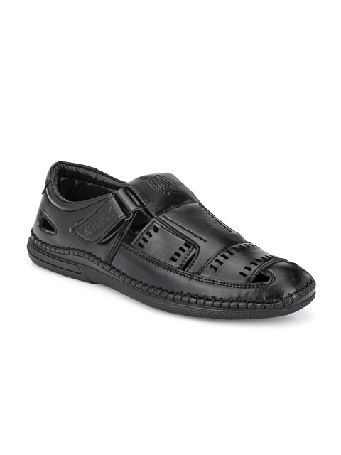 

AfroJack Men Black Shoe-Style Sandals