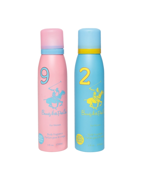 

Beverly Hills Polo Club Set of 2 Deodorant Body Sprays, Pink