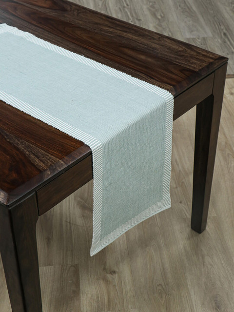 

Fabindia Blue & White Woven Cotton Table Runner