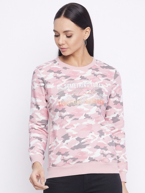 

Octave Women Pink Camo Printed Sweatshirt