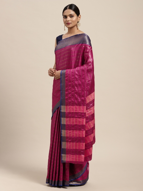 

KALINI Magenta Leheriya Saree