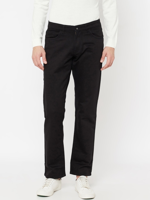 

Octave Men Black Solid Mid-Rise Regular Jeans