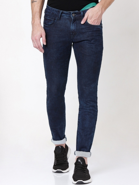 

Rex Straut Jeans Men Navy Blue Slim Fit Stretchable Jeans