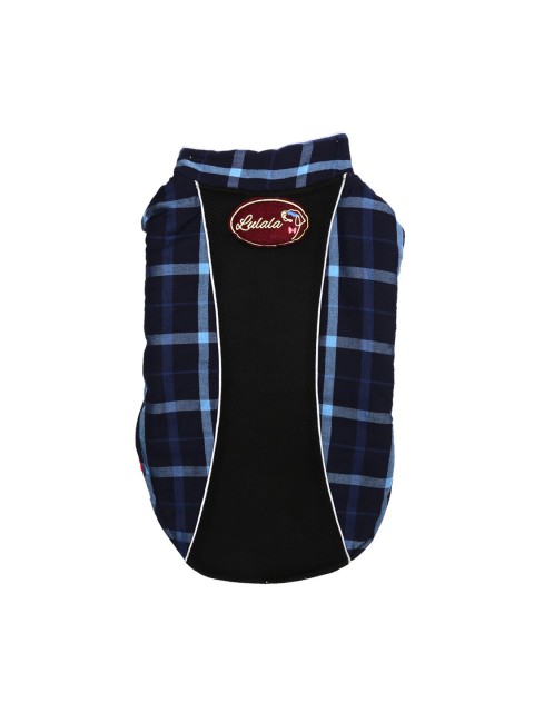 

Lulala Blue & Black Checked Dog Winter Jacket