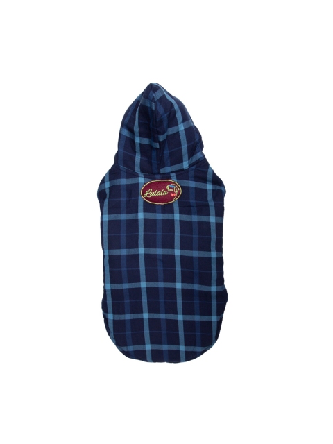 

Lulala Blue Checked Reversible Dog Winter Jacket