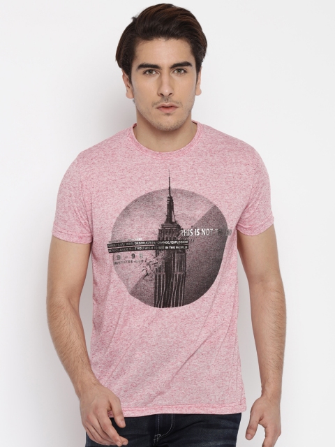 

Status Quo Men Pink Printed T-shirt