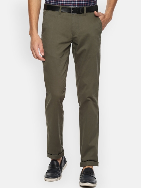 

Louis Philippe Sport Men Olive Green Slim Fit Trousers