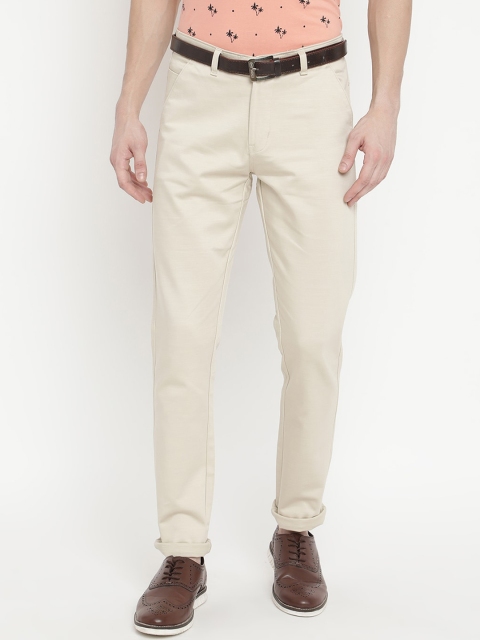 

V2 Value & Variety Men Cream-Coloured Trousers