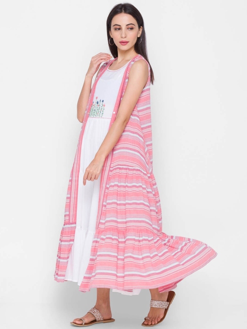 

ZOLA Pink Striped Maxi Dress