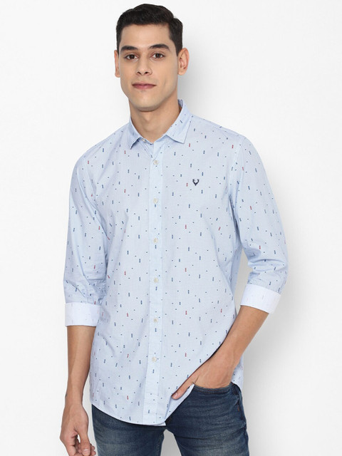

Allen Solly Sport Men Blue Regular Fit Printed Casual Shirt