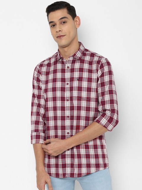 

Allen Solly Sport Men Maroon Tartan Checks Opaque Checked Casual Shirt