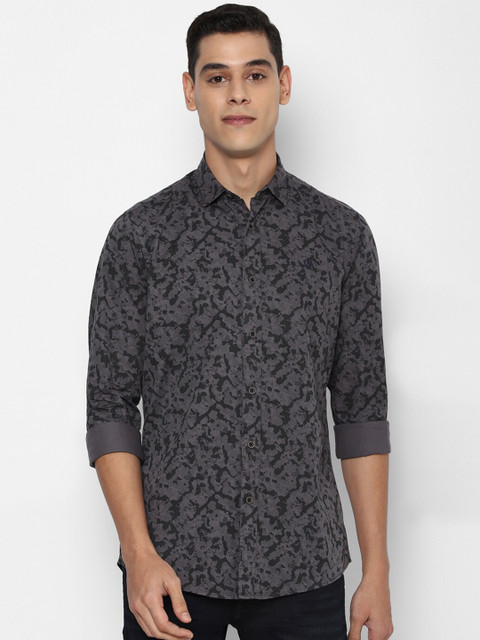 

Allen Solly Sport Men Grey Opaque Printed Casual Shirt