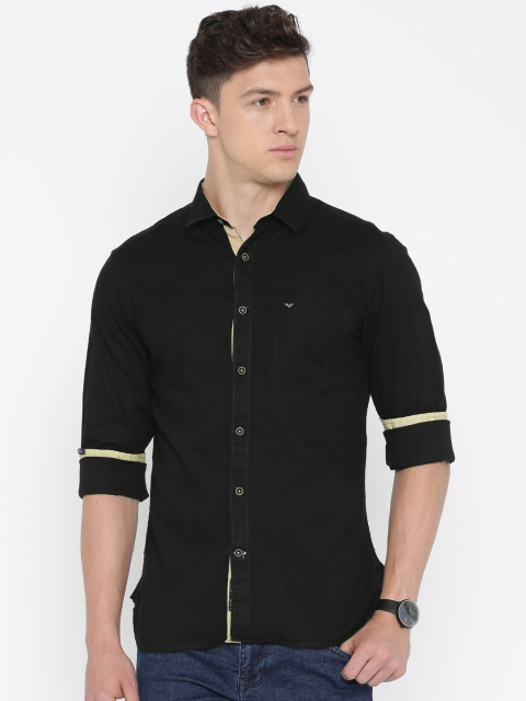

Freehand Men Black Slim Fit Casual Shirt
