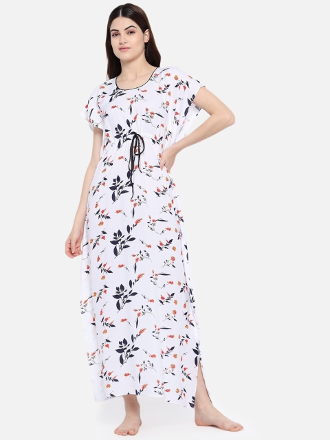 

Klamotten White Printed Maxi Nightdress