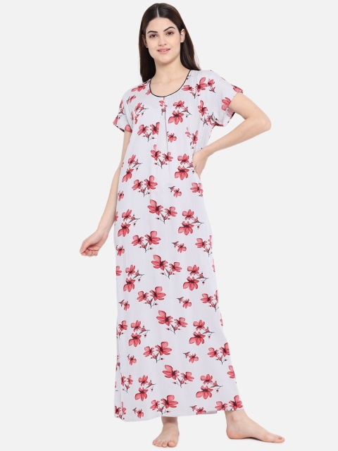 

Klamotten Grey & Pink Printed Maxi Nightdress