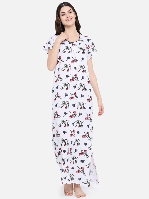 

Klamotten White Printed Maxi Nightdress