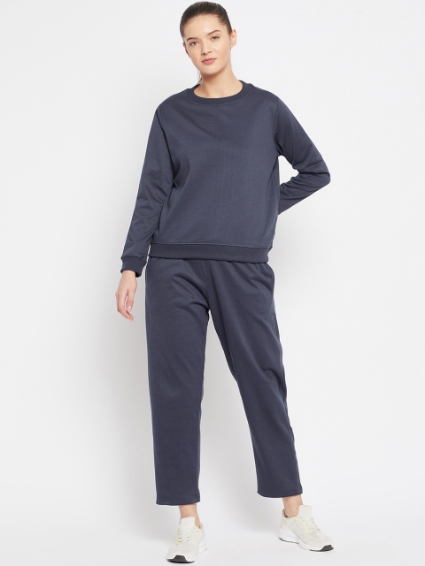 

FRENCH FLEXIOUS Women Grey Solid Tracksuit