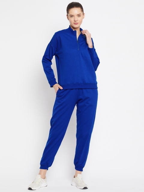 

FRENCH FLEXIOUS Women Blue Solid Track Suit