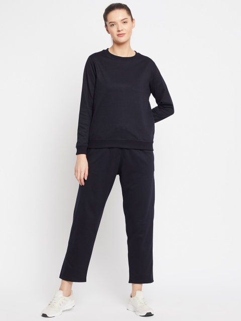 

FRENCH FLEXIOUS Women Navy Blue Solid Track Suit