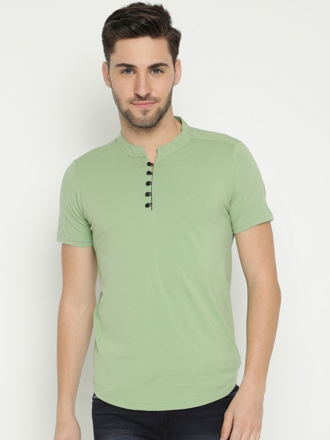 

V2 Value & Variety Men Green Thread Work Kurta