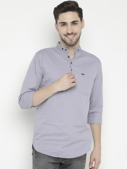 

V2 Value & Variety Men Blue Thread Work Kurta