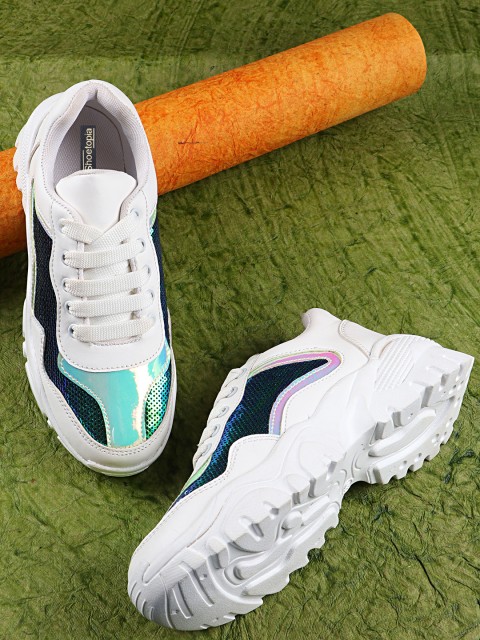 

Shoetopia Women White Walking Non-Marking Shoes