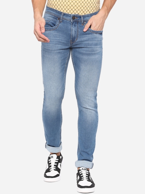 

Greenfibre Men Blue Slim Fit Heavy Fade Stretchable Jeans