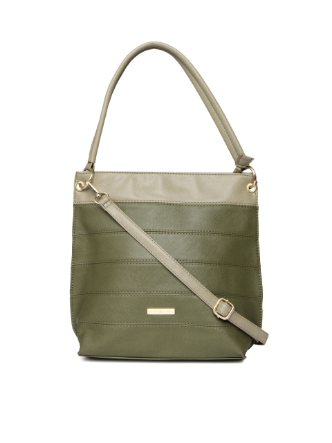 

Addons Olive Green & Taupe Shoulder Bag