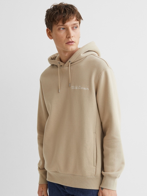 

H&M Men Beige Regular Fit Hoodie