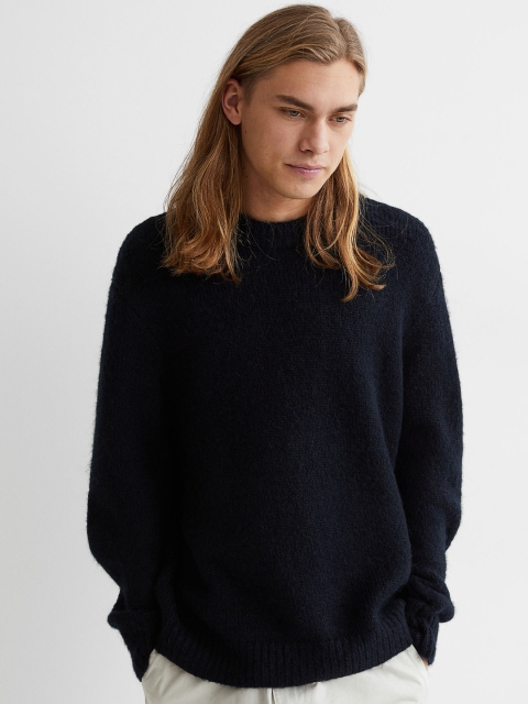 

H&M Men Blue Relaxed Fit Jumper